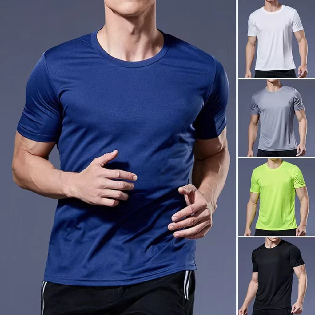 Men's Quick Dry Gym T-Shirt – Moisture Wicking, Lightweight Sport Tee, Sizes M–4XL