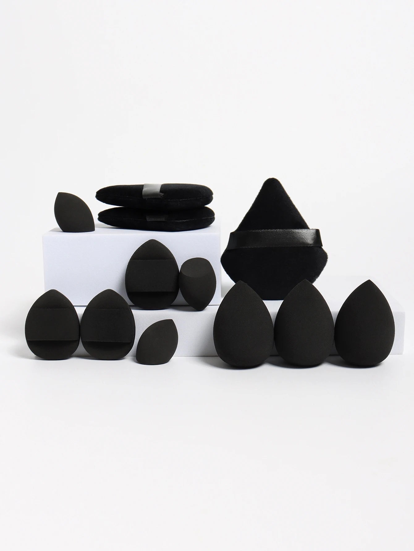 12-Piece All-Purpose Makeup Sponge Set – Powder Puffs, Air Cushion Puffs & Beauty Blender Eggs