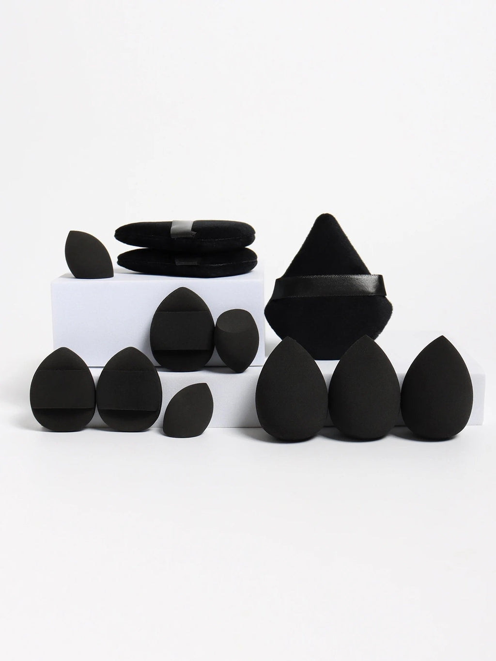 12-Piece All-Purpose Makeup Sponge Set – Powder Puffs, Air Cushion Puffs & Beauty Blender Eggs