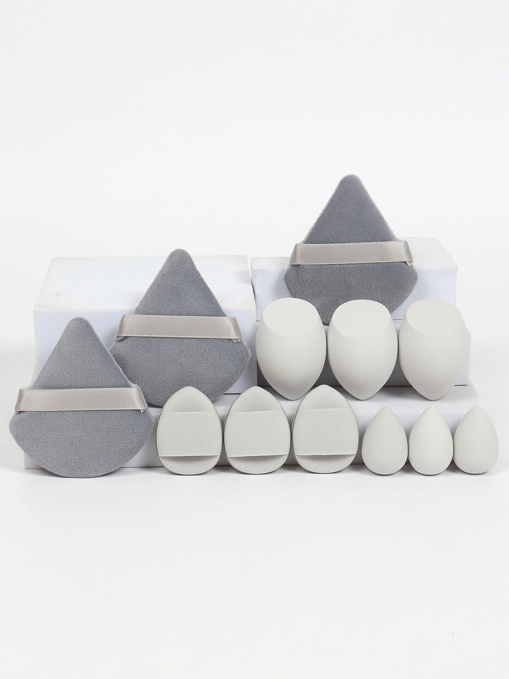 12-Piece All-Purpose Makeup Sponge Set – Powder Puffs, Air Cushion Puffs & Beauty Blender Eggs