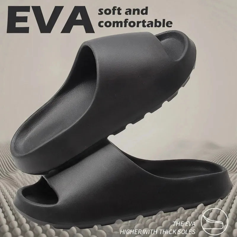 Coconut Cloud Slippers – Thick-Sole EVA Slides for Men & Women, Beach & Casual Wear