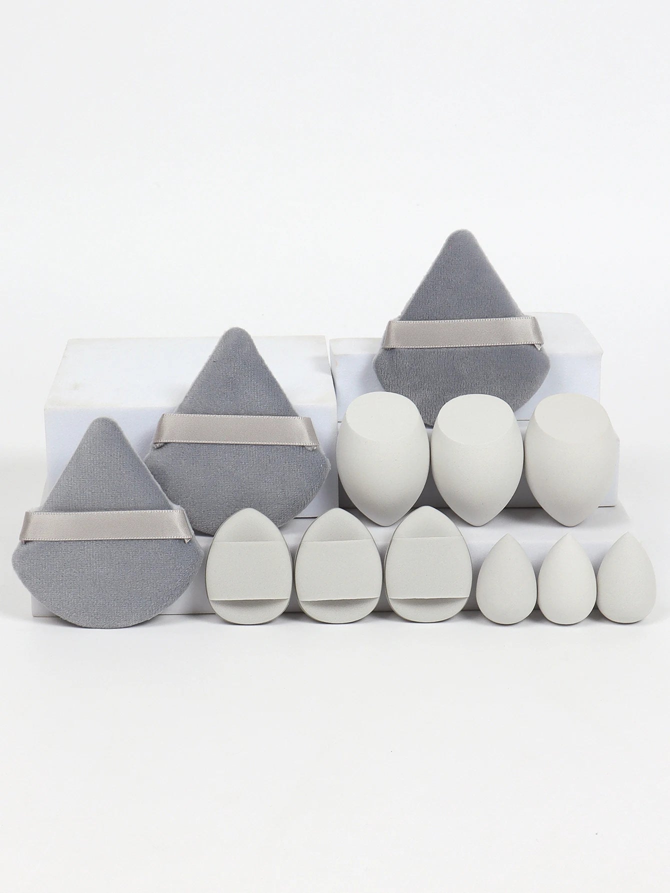 12-Piece All-Purpose Makeup Sponge Set – Powder Puffs, Air Cushion Puffs & Beauty Blender Eggs