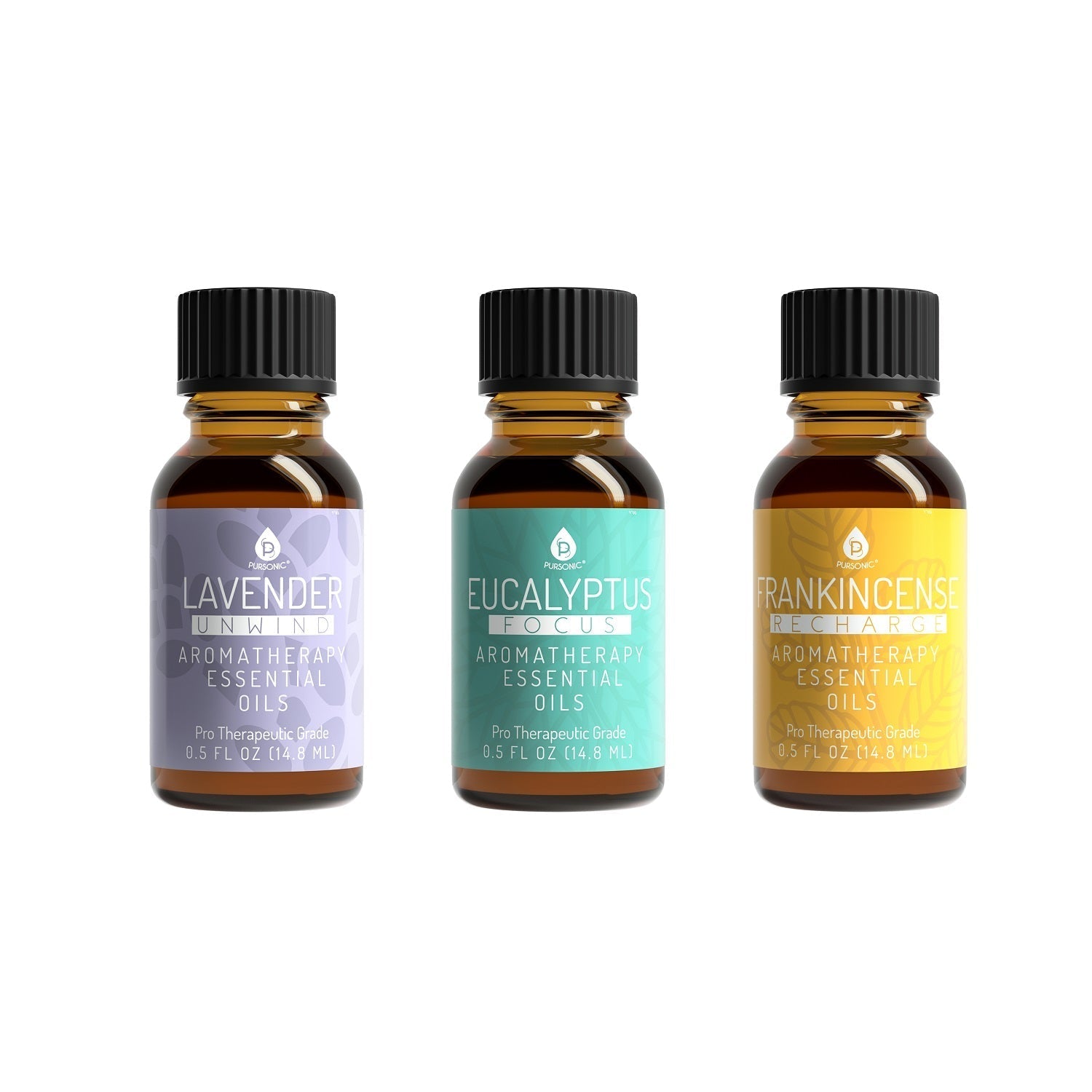 3-Pack Aromatherapy Essential Oils – Lavender, Eucalyptus & Frankincense