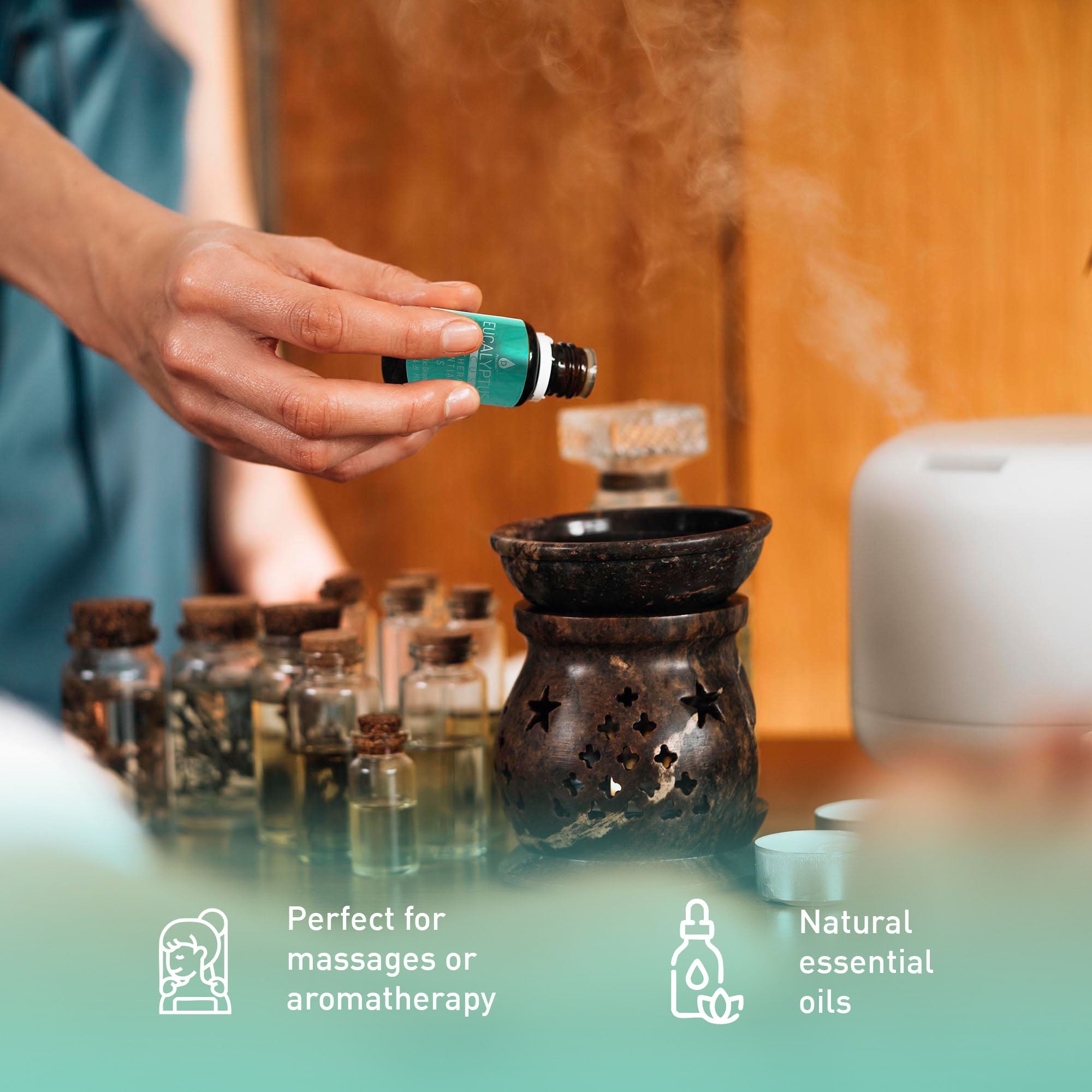 3-Pack Aromatherapy Essential Oils – Lavender, Eucalyptus & Frankincense