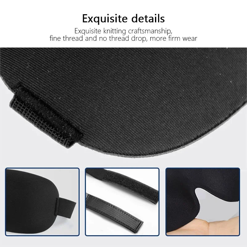 3D Contoured Sleep Eye Mask – Soft, Breathable Blackout Sleeping Mask for Men & Women