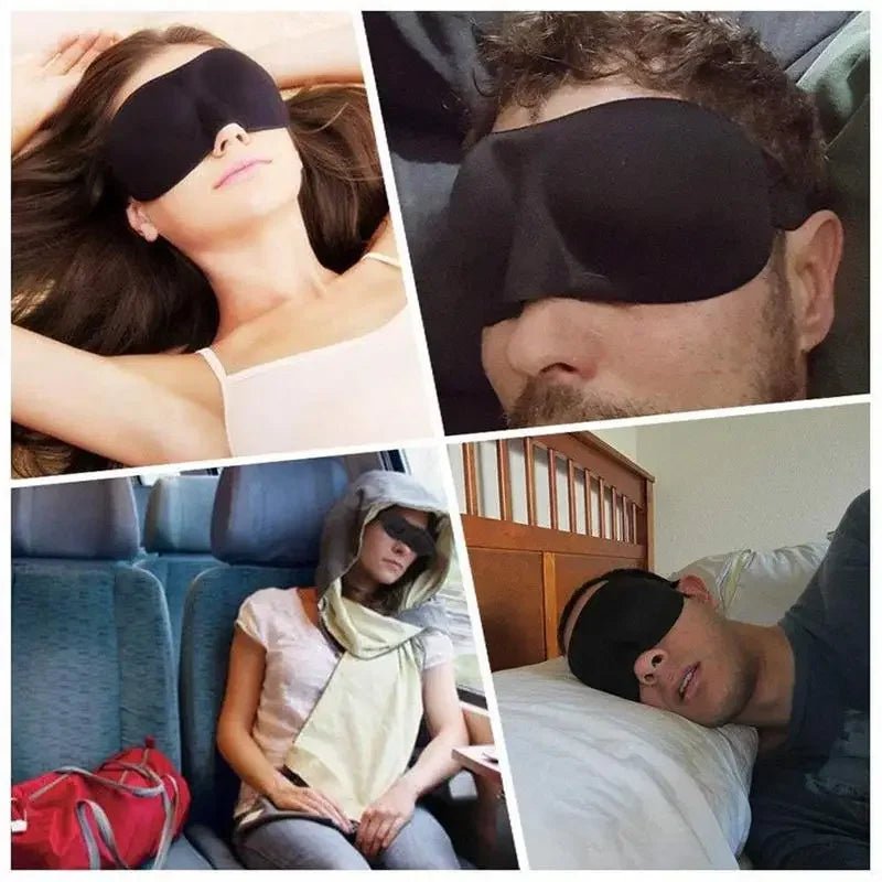 3D Contoured Sleep Eye Mask – Soft, Breathable Blackout Sleeping Mask for Men & Women
