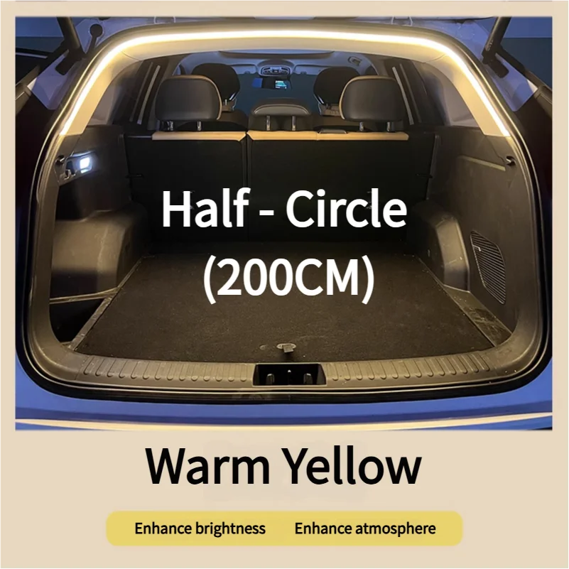 Car Trunk LED Light Strip – Auto-Sensing Ambient Interior Light, No Wiring, 2M or 4M