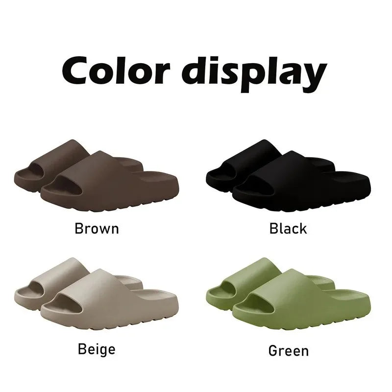 Coconut Cloud Slippers – Thick-Sole EVA Slides for Men & Women, Beach & Casual Wear