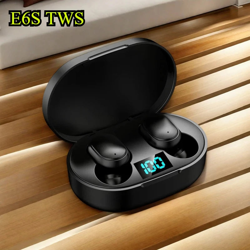 E6S Air Pro Bluetooth Earbuds – Wireless, Noise Cancelling with LED Display & Mic
