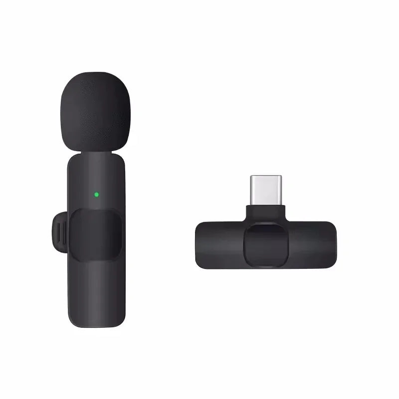 Wireless Lavalier Microphone – USB-C & Lightning, Noise Reduction for iPhone, Android & Live Streaming