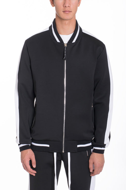 Rally Track Jacket – 95% Polyester Full Zip with Side Stripe & Ribbed Collar