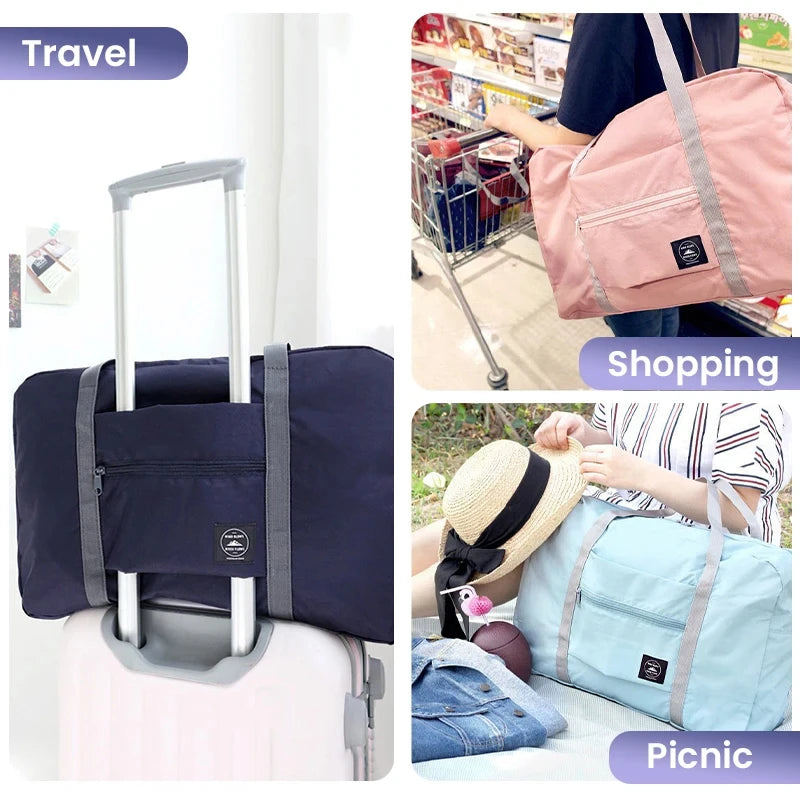 Foldable Travel Duffel Bag – Lightweight 25L Carry-On for Women, Gym & Weekend Trips