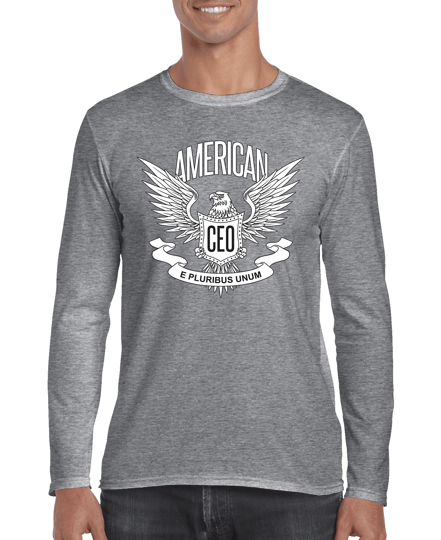 American CEO Patriotic Eagle Men's Long Sleeve Shirt