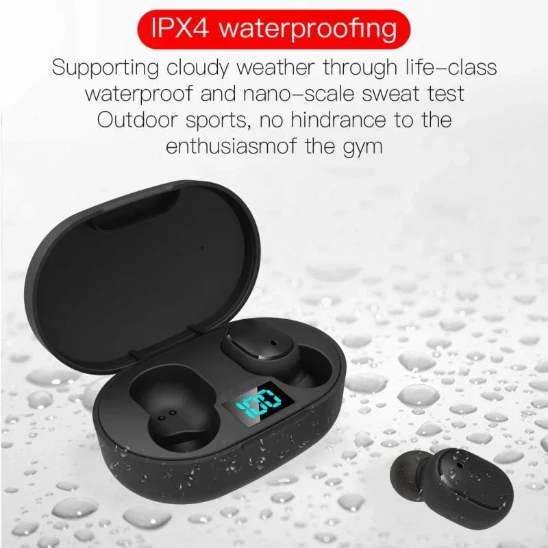 E6S Air Pro Bluetooth Earbuds – Wireless, Noise Cancelling with LED Display & Mic