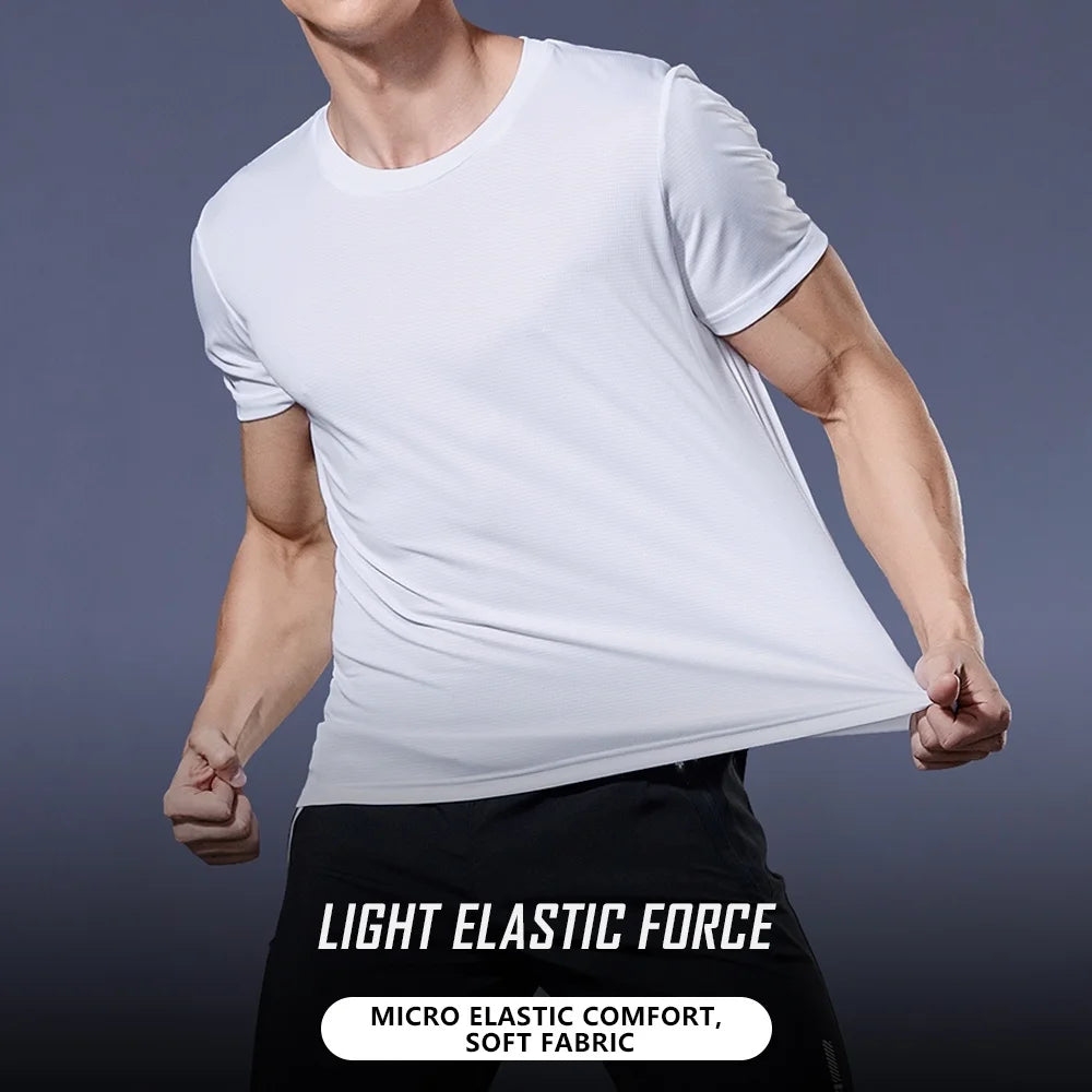 Men's Quick Dry Gym Running T-Shirt – Moisture Wicking Sport Tee, 7 Colors, Sizes M–4XL