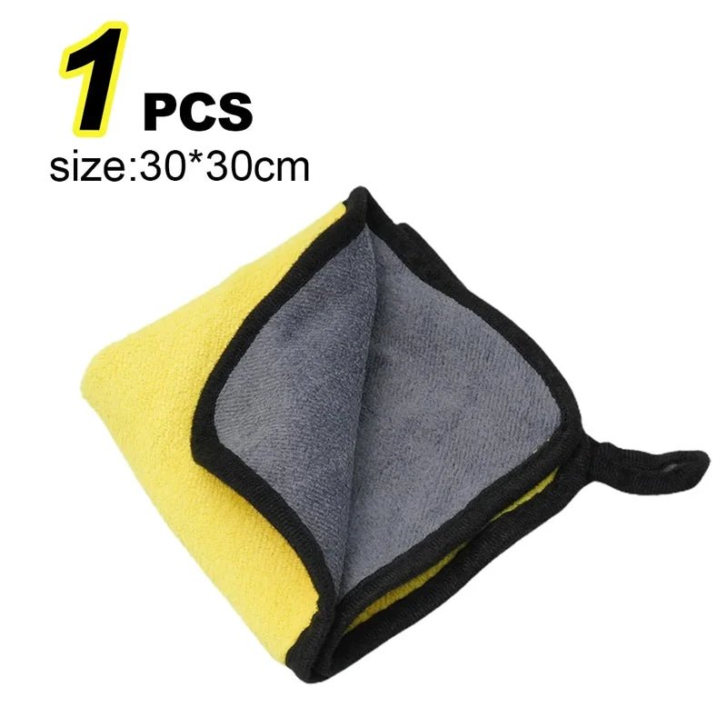 Car Microfiber Cleaning Towels – Double Layer, Lint-Free Detailing Cloths (1, 3 or 5 Pack)