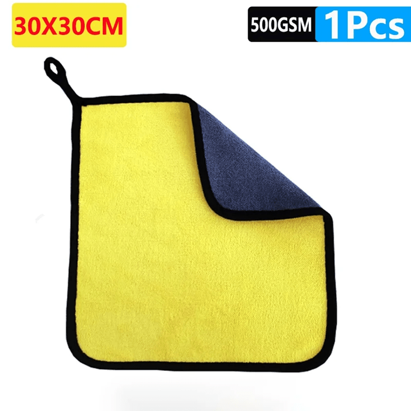 Car Microfiber Cleaning Towels – Double Layer, Lint-Free Detailing Cloths (1, 3 or 5 Pack)