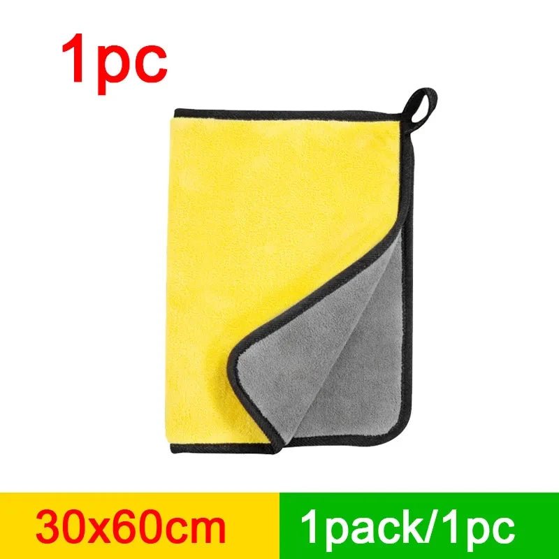 Car Microfiber Cleaning Towels – Double Layer, Lint-Free Detailing Cloths (1, 3 or 5 Pack)