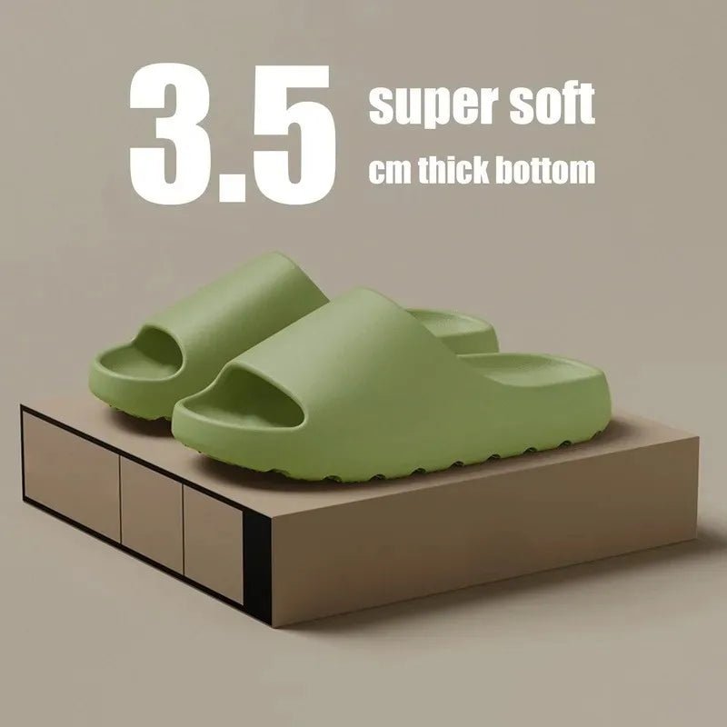 Coconut Cloud Slippers – Thick-Sole EVA Slides for Men & Women, Beach & Casual Wear