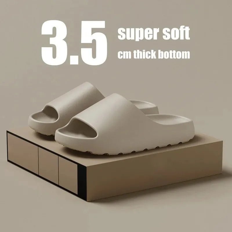 Coconut Cloud Slippers – Thick-Sole EVA Slides for Men & Women, Beach & Casual Wear