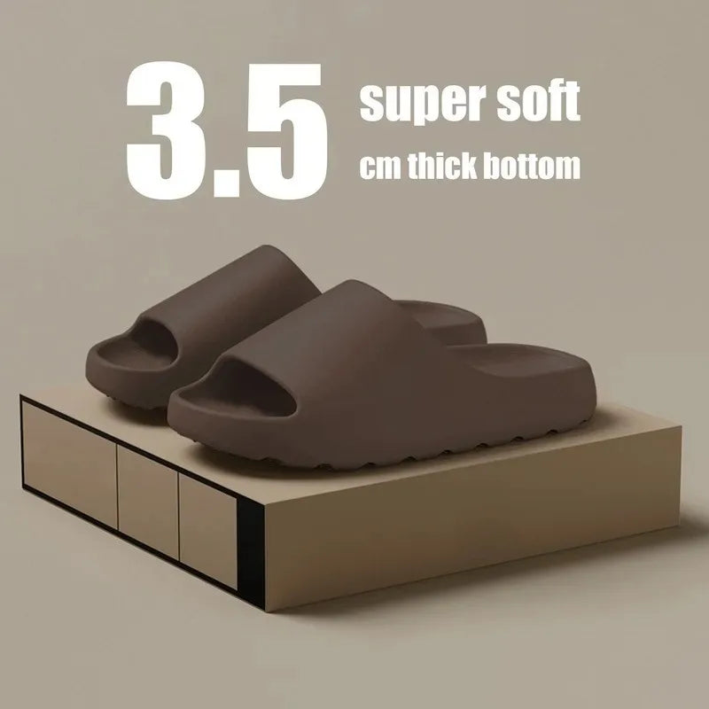Coconut Cloud Slippers – Thick-Sole EVA Slides for Men & Women, Beach & Casual Wear