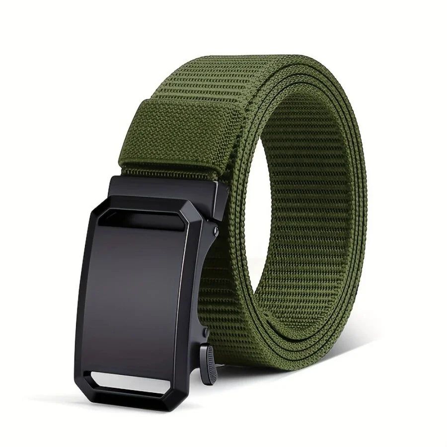 Men's Automatic Buckle Belt – Canvas Tactical Military Outdoor Belt