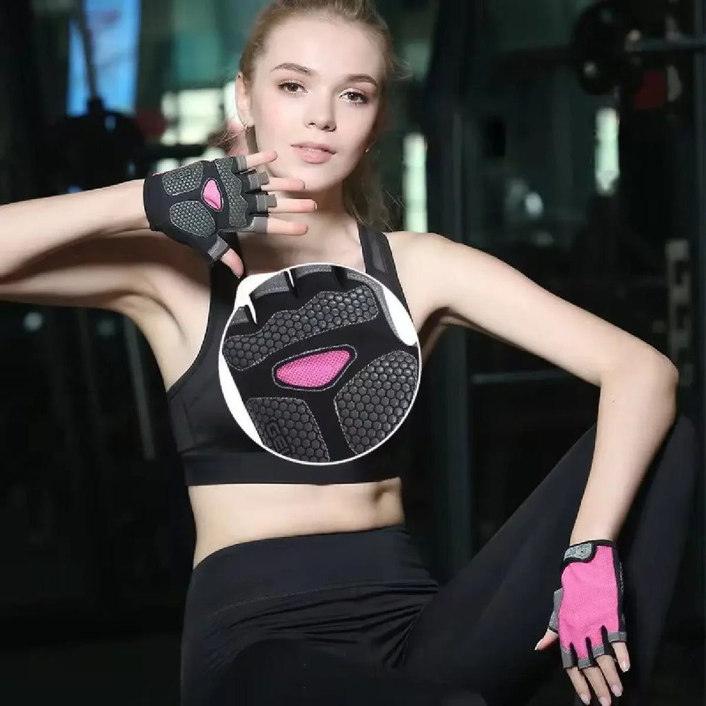 Fingerless Cycling Gloves – Anti-Slip, Breathable Half Finger Gloves for Men & Women