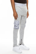 Heathered Cotton Blend Joggers – Elastic Waist with Drawstring & Cargo Pocket, Sizes S–3XL