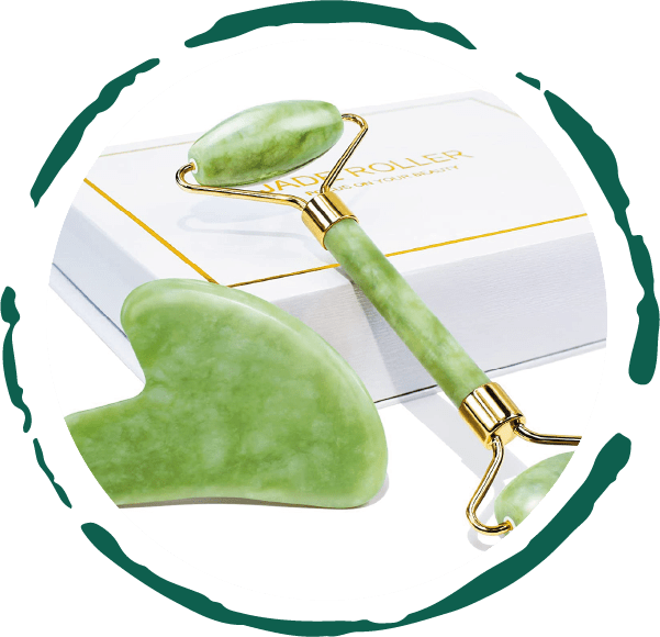 Jade Roller & Gua Sha Gift Box – Facial Massage Beauty Tools Set