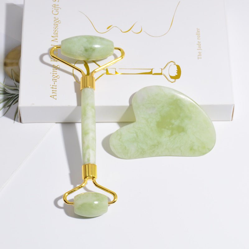 Jade Roller & Gua Sha Gift Box – Facial Massage Beauty Tools Set