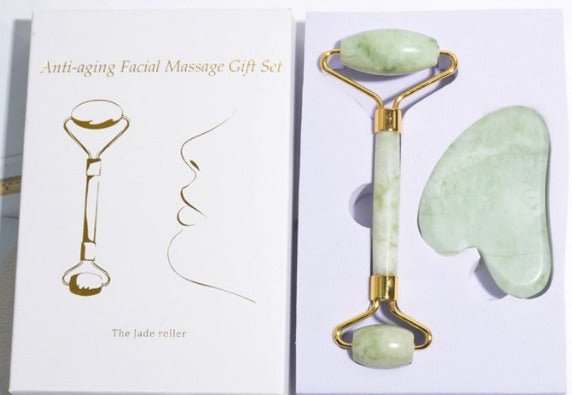 Jade Roller & Gua Sha Gift Box – Facial Massage Beauty Tools Set