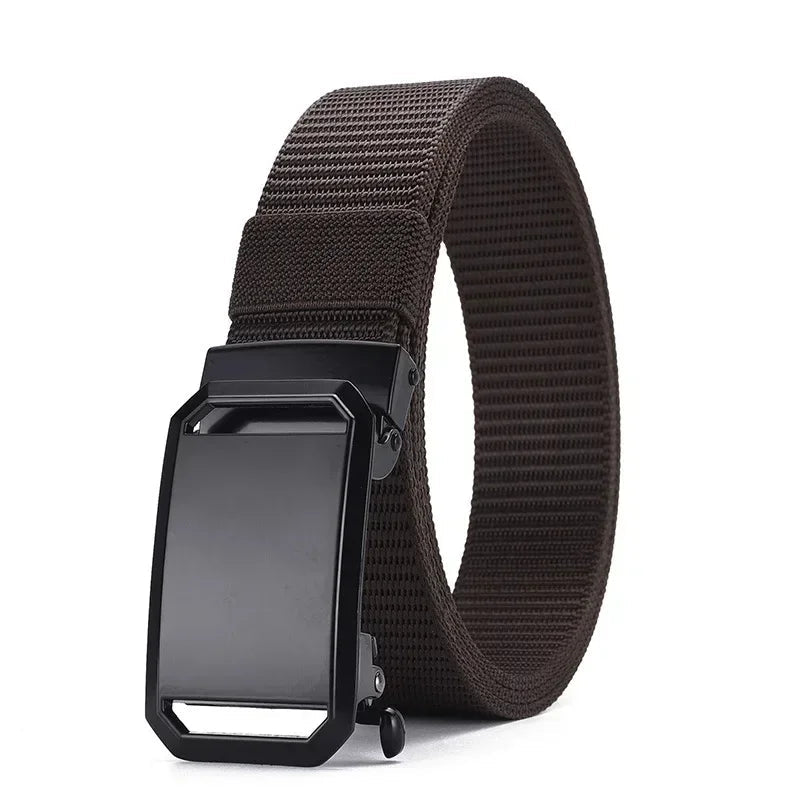 Men's Automatic Buckle Belt – Canvas Tactical Military Outdoor Belt