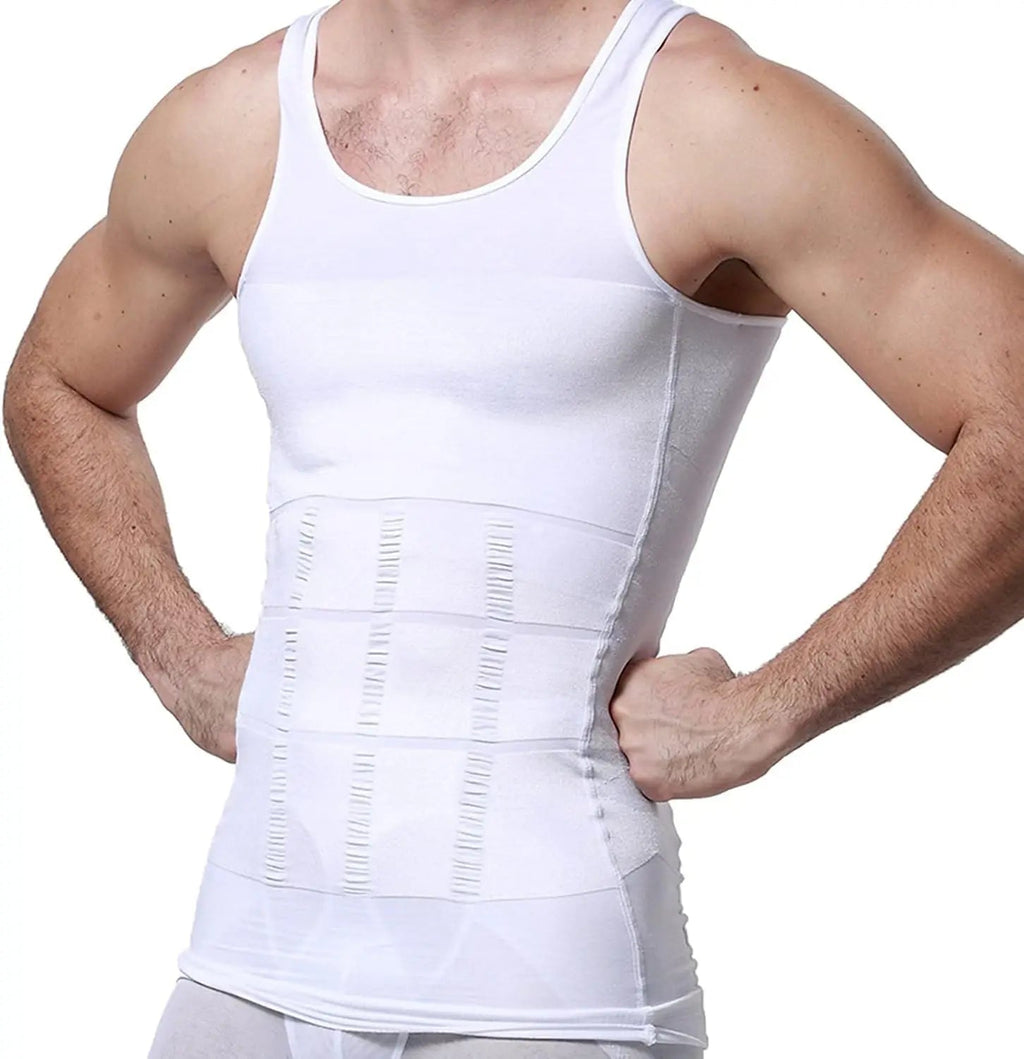 Men's Compression Body Shaper Vest – Seamless Slimming Tank Top, Belly Control & Waist Trainer