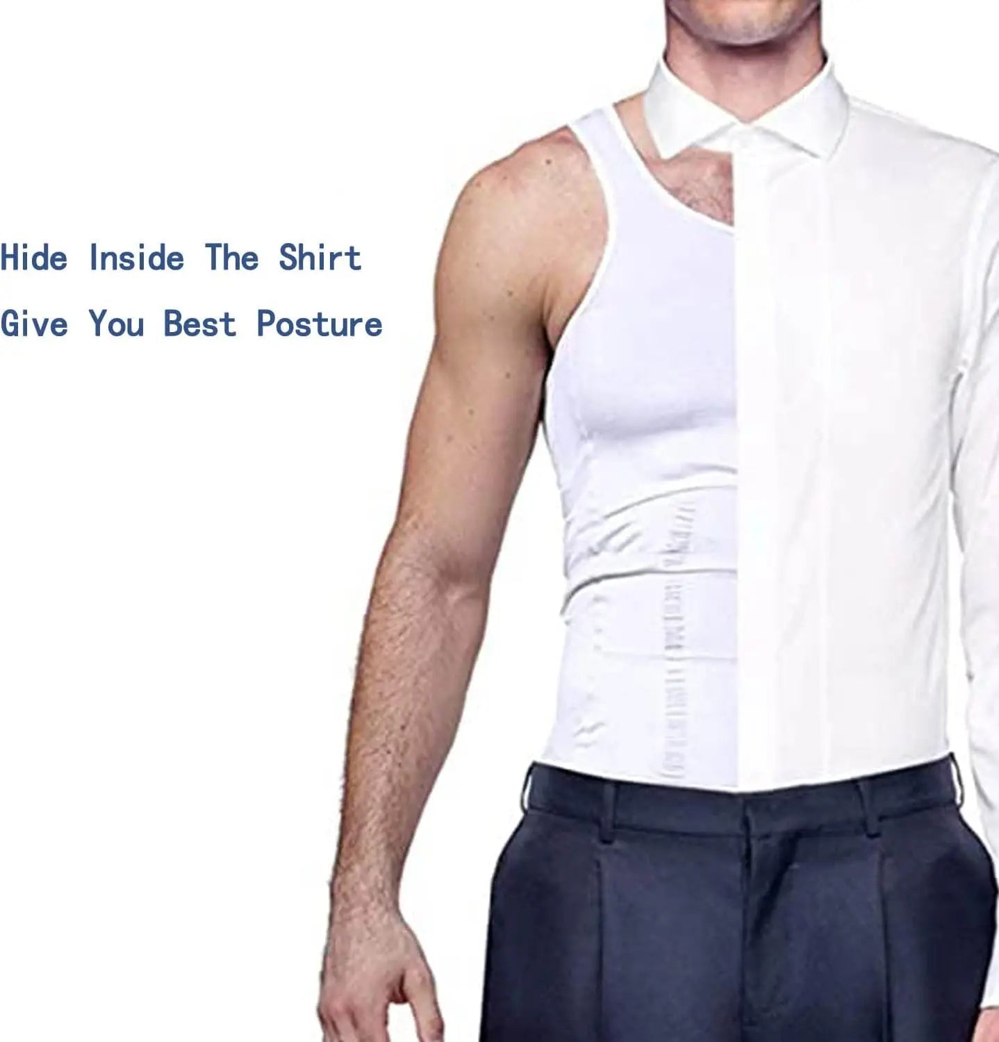 Men's Compression Body Shaper Vest – Seamless Slimming Tank Top, Belly Control & Waist Trainer