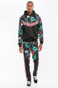 Poly-Spandex Printed Track Set – LA Designed Athleisure Two-Piece