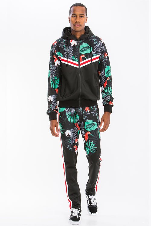 Poly-Spandex Printed Track Set – LA Designed Athleisure Two-Piece