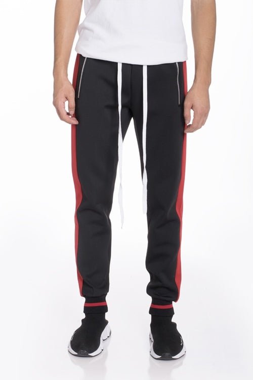 Rally Track Set – Black & Red Two-Piece with Zip Jacket & Jogger Pants