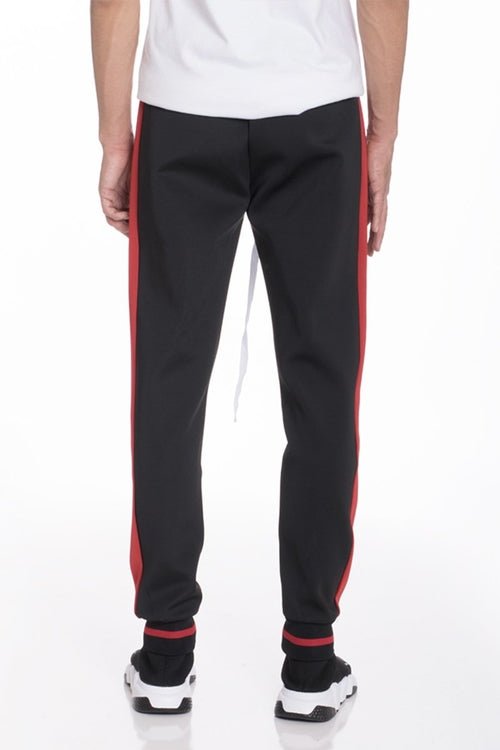 Rally Track Set – Black & Red Two-Piece with Zip Jacket & Jogger Pants