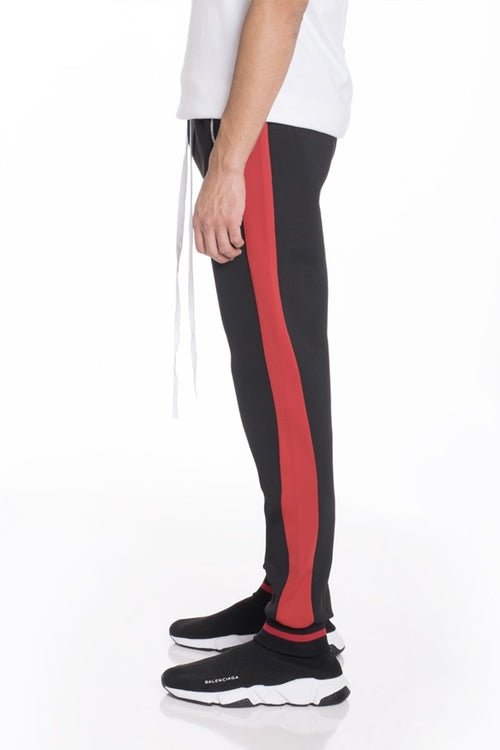 Rally Track Set – Black & Red Two-Piece with Zip Jacket & Jogger Pants