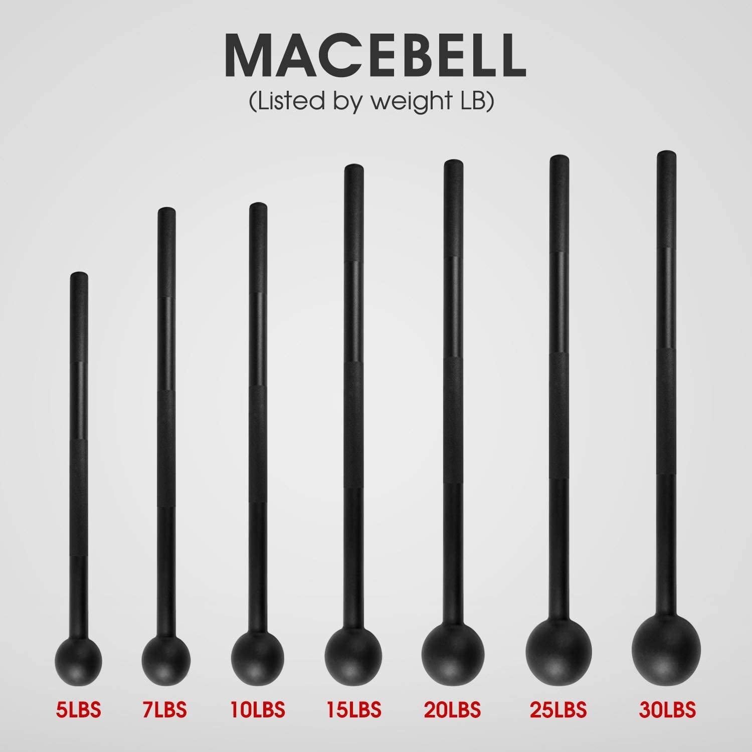Steel Mace Bell for Strength Training, Support Full Body, Muscles, Shoulder, Grips & Forearms Workouts, Stretching 5, 7, 10, 15, 20, 25, 30 LB for Woman & Man