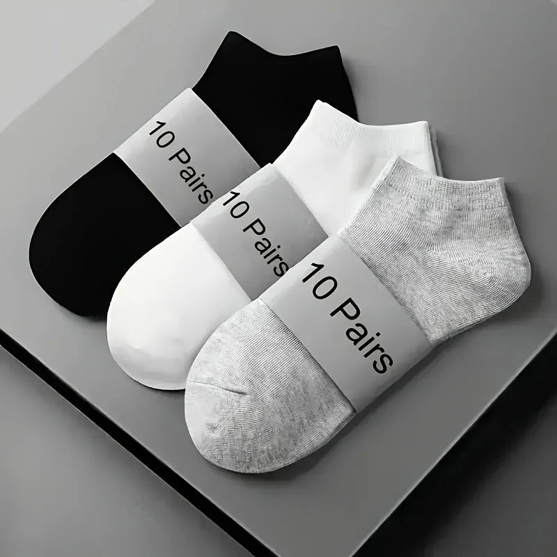Unisex Low Cut Ankle Socks – Breathable, Anti-Odor Boat Socks for Men & Women (3, 5 or 10 Pack)