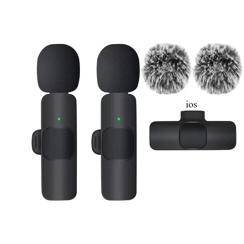 Wireless Lavalier Microphone – USB-C & Lightning, Noise Reduction for iPhone, Android & Live Streaming